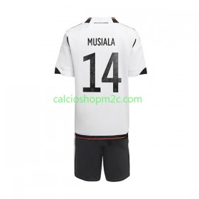 Germania Musiala 14 Bambino Maglia Prima World Cup 2022 Manica Corta (+ Pantaloncini)
